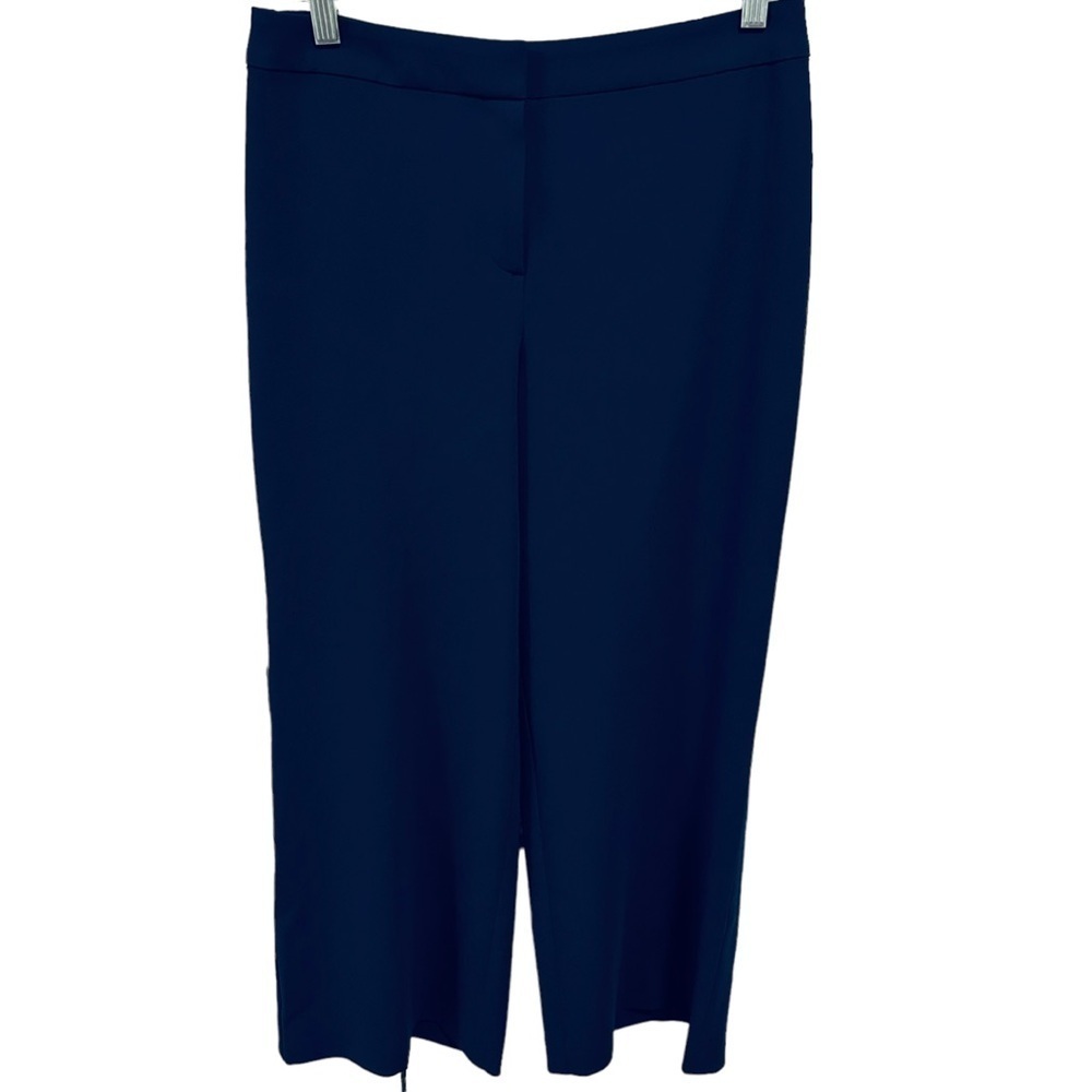 St. John Wide Leg Pants Trousers Dark Blue size 6 inseam 28” inseam